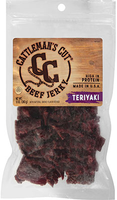 Image of Cattleman's Cut Teriyaki Beef Jerky packaging