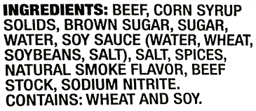 Ingredients list image