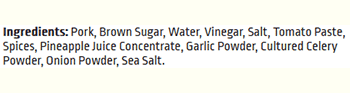 Ingredients list image