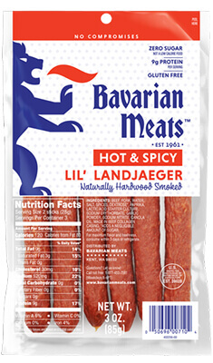 Image of Bavarian Spicy Lil Landjaeger packaging
