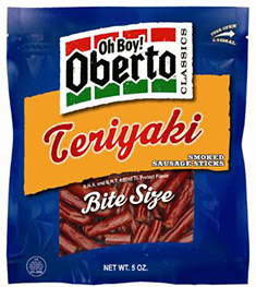Image of Teriyaki Bite Size Sausage Sticks packaging