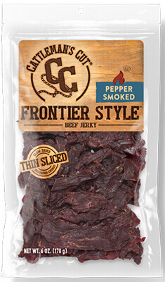 Image of Cattleman's Cut Frontier Style Pepper Smoked Jerky packaging