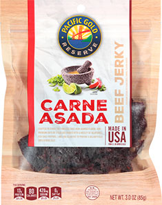 Image of Pacific Gold Reserve Carne Asada Beef Jerky packaging
